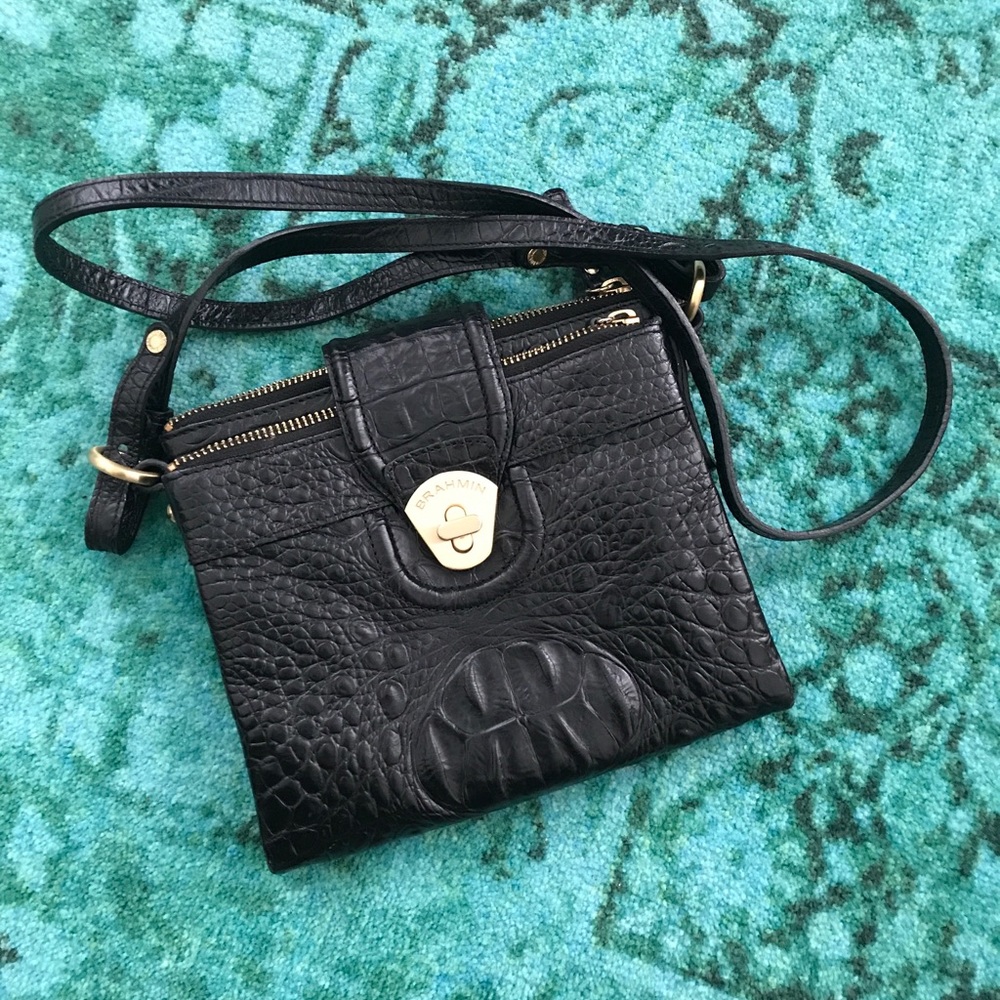 Brahmin Leather Black Crossbody